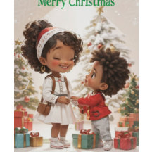 Feliz Natal para Crianças Afro-Americanas