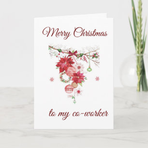 CARTÃO DE FESTIVIDADES FELIZ NATAL PARA *MEU COLEGA DE TRABALHO"