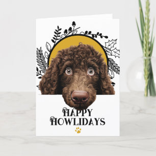 Cartão De Festividades Feliz Natal para o Cachorro Gelado Irlandês