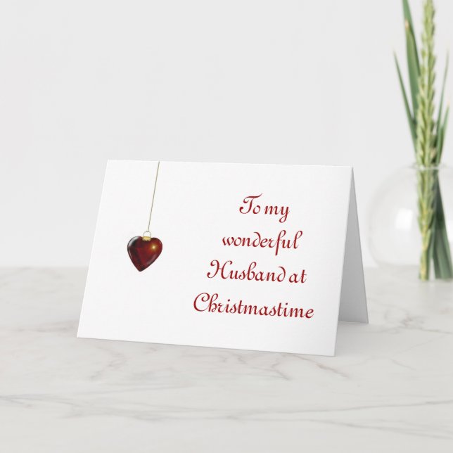 Cartão De Festividades Feliz Natal para o marido da esposa (Frente)