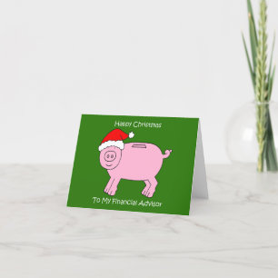 Cartão De Festividades Feliz Natal para o Meu Consultor Financeiro