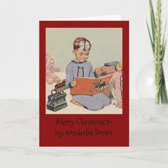 Cartão De Festividades Feliz Natal para o meu maravilhoso Doutor (Frente)