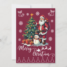 Cartão De Festividades Feliz Natal para Papais noeis