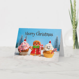 Cartão De Festividades Feliz Natal Para Qualquer Biscoito de Gengibre