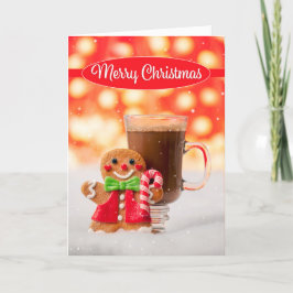 Cartão De Festividades Feliz Natal para qualquer homem de biscoito de gen