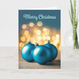 Cartão De Festividades Feliz Natal para Qualquer Pessoa Três Ornamentos A