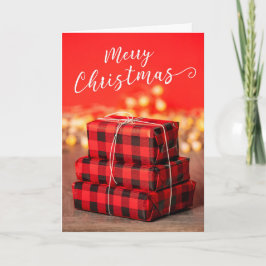 Cartão De Festividades Feliz Natal para Qualquer Um Pilha de Presentes 