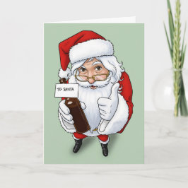 Cartão De Festividades Feliz Natal para Quem é Divertido Papai Noel com C