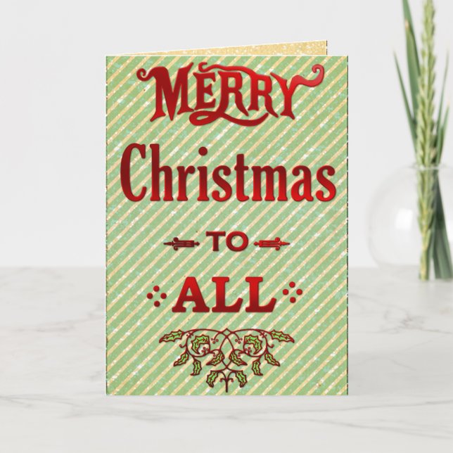 Cartão De Festividades Feliz Natal para Todos (Frente)