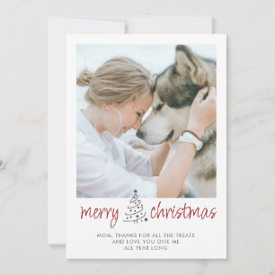 Cartão De Festividades Feliz Natal Personalizado para Mãe de Cachorro com