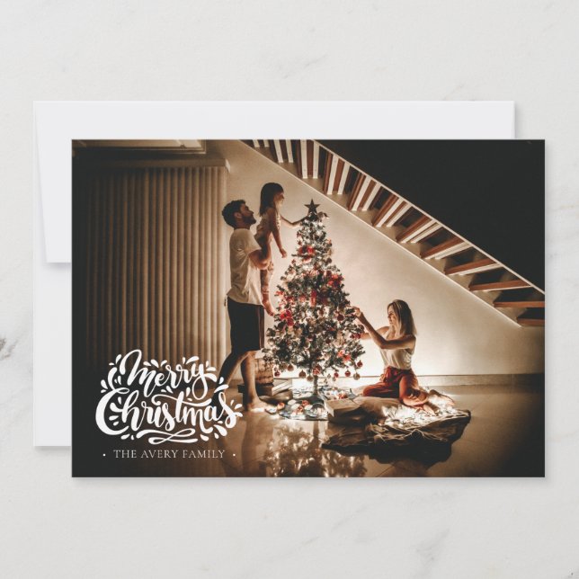 Cartão De Festividades Feliz Natal Personalizado Pássaro de inverno (Frente)