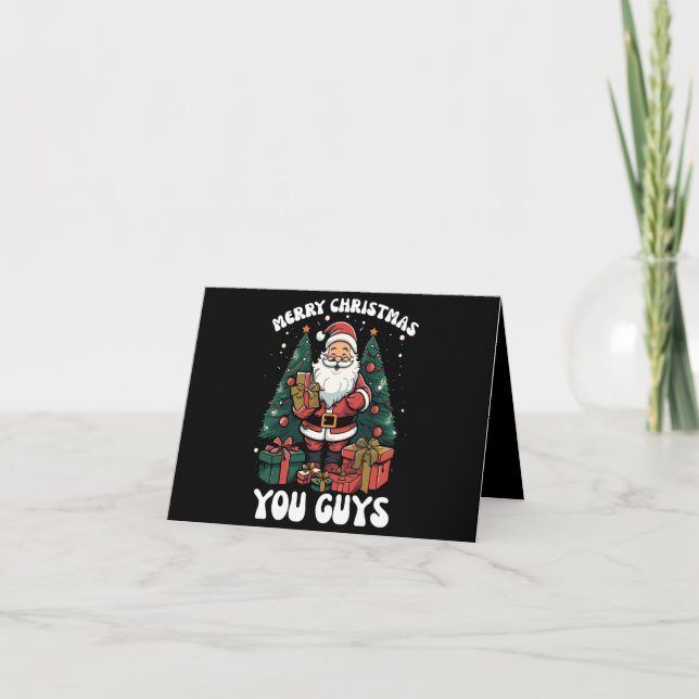 Cartão De Festividades Feliz Natal Pessoal Papai Noel (Frente)