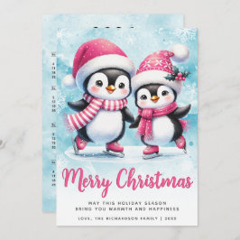 Cartão De Festividades Feliz Natal Pinguim Pinguim Pinguim Pecado Pintado