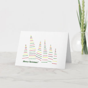 Cartão De Festividades Feliz Natal. Pinheiros. Floresta. Feriados e Datas
