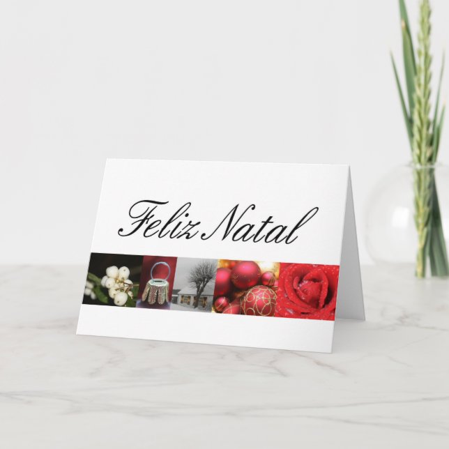 Cartão De Festividades Feliz Natal, Portuguese Christmas card (Frente)