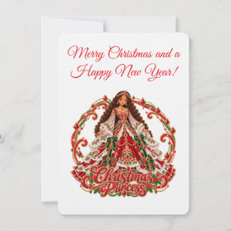 Cartão De Festividades Feliz Natal Princesa e um Feliz Ano Novo!