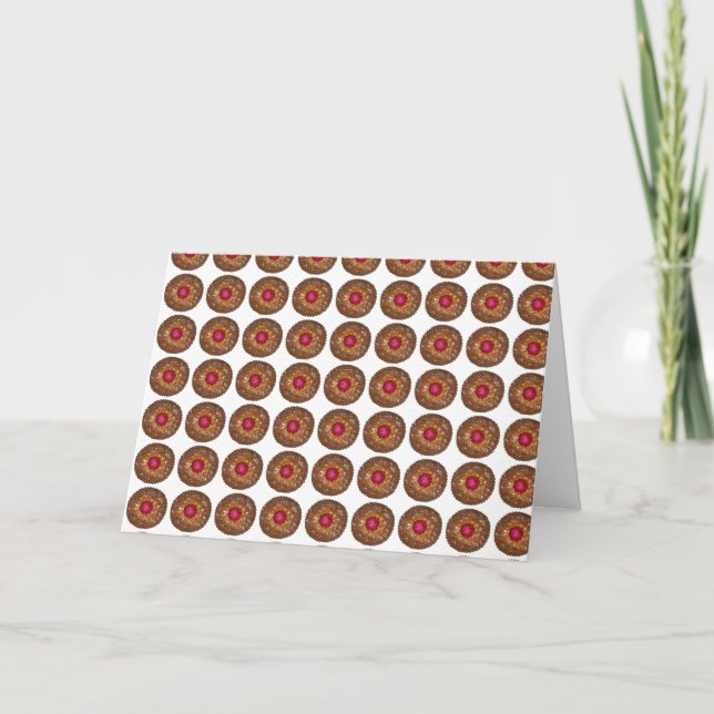 Cartão De Festividades Feliz Natal Raspberry Linzer Torte Cookie (Frente)