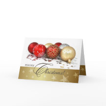 Feliz Natal. Red Dourado Baubles