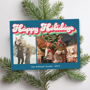 Cartão De Festividades Feliz Natal - Retro 2 Foto