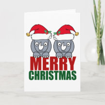 Feliz Natal Rinoceronte Fofo