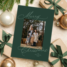 Feliz Natal roteiro elegante foto verde
