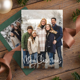 Cartão De Festividades Feliz Natal roteiro simples divertido foto verde