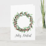 Cartão De Festividades Feliz Natal, Rua de Natal Portuguesa<br><div class="desc">Façam o seu correio de Natal sair das cartas tradicionais com esta faixa de Natal pintada à mão. Feliz Natal! Surpreenda os seus mais próximos e queridos amigos, colegas de trabalho, vizinhos ou até mesmo o seu chefe com um cartão especial. Muitos designs diferentes estão disponíveis: de um cartão de...</div>