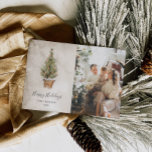 Cartão De Festividades Feliz Natal Russo<br><div class="desc">Cartão de Natal Rustic Happy Holidays. Basta adicionar sua foto e editar texto clicando em personalizar. Itens correspondentes na nossa loja,  Design do Partido Cava.</div>