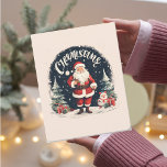 Cartão De Festividades Feliz Natal Russo e Papais noeis Causa<br><div class="desc">Adicione um toque de charme rústico à sua decoração de férias com o nosso travesseiro 'Rustic Felry Christmas & Papai noel Cause'. Esta design encantadora captura o espírito do Natal com um sentimento caloroso e aconchegante.Espalhe a alegria e o espírito de dar esta época de férias com o nosso travesseiro...</div>