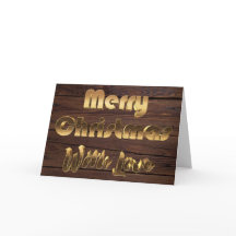 Feliz Natal Rustic Brown Wooden Fence Foto