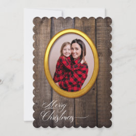 Cartão De Festividades Feliz Natal Rustic Engraçado Quadro de Engraçado A