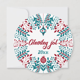 Cartão De Festividades Feliz Natal, Saudação de Natal islandesa