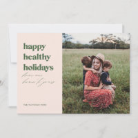 Feliz Natal Saudável Foto Esmagada e Verde