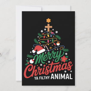 Cartão De Festividades Feliz Natal Seu Animal Imundo Piada de Natal em Fa