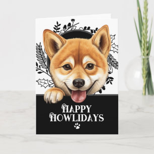 Cartão De Festividades Feliz Natal Shiba Inu Cachorro Natal