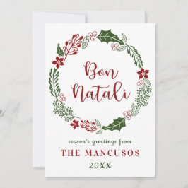 Cartão De Festividades Feliz Natal Siciliano, Personalizado