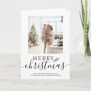 Cartão De Festividades Feliz Natal Simples Elegante Personalizado