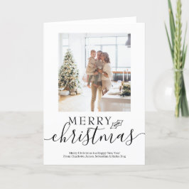 Cartão De Festividades Feliz Natal Simples Elegante Personalizado