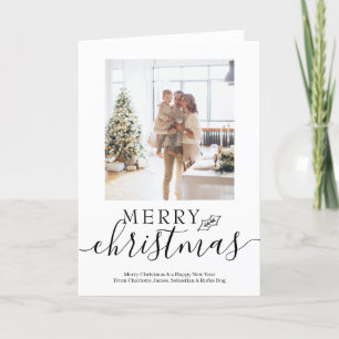 Cartão De Festividades Feliz Natal Simples Elegante Personalizado