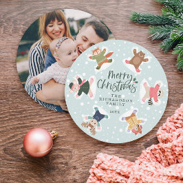 Cartão De Festividades Feliz Natal Snow Angel Woodland Photo