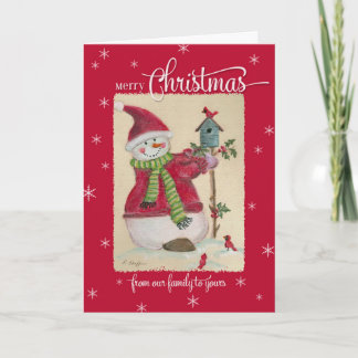 Cartão De Festividades Feliz Natal Snowman