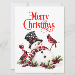 Cartão De Festividades Feliz Natal Snowman