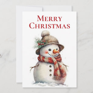 Cartão De Festividades Feliz Natal Snowman