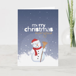 Cartão De Festividades Feliz Natal Snowman