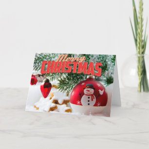 Cartão De Festividades Feliz Natal Snowman