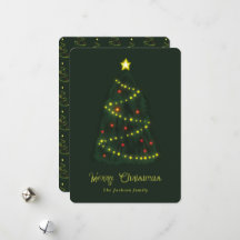 Feliz Natal sob uma árvore de Natal brilhante