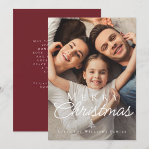 Cartão De Festividades Feliz Natal Sobreposição de Texto Branco Foto Eleg