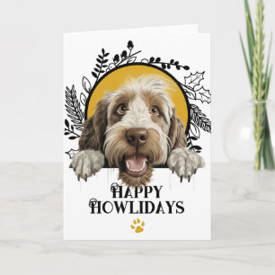Cartão De Festividades Feliz Natal Spinone Italiano Cão de Natal