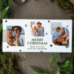 Cartão De Festividades Feliz Natal Sr. e Sra. 3 Foto Collage Modern<br><div class="desc">Feliz Natal Sr & Sra. 3 Photo Collage Trendy Modern Christmas Cards apresenta uma colagem fotográfica de três de suas fotos favoritas com o texto "Feliz Natal do novo Sr & Sra." em um elegante roteiro verde. Personalize editando o texto nas caixas de texto fornecidas. Perfeito para o Natal enviar...</div>