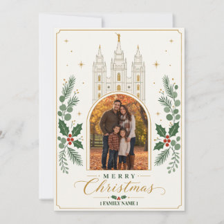 Cartão De Festividades Feliz Natal Templo LDS Salt Lake City